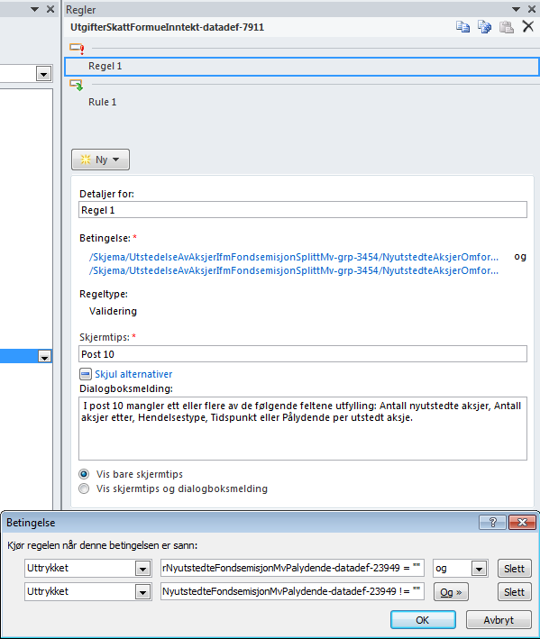 Figur 163 – Datavalidering Figur 163 – Datavalidering