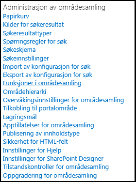 Figur 138 – Funksjoner i områdesamling Figur 138 – Funksjoner i områdesamling