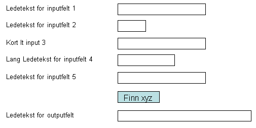 Figur 181 – Plassering av knapper i skjema Figur 181 – Plassering av knapper i skjema