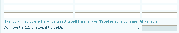 Figur 183 – Tabell uten ledetekst foran rader Figur 183 – Tabell uten ledetekst foran rader
