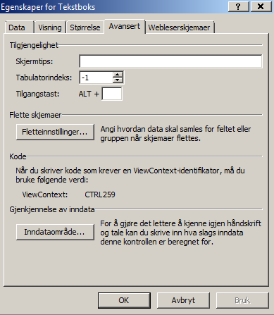 Figur 190 – Tabulatorindeks Figur 190 – Tabulatorindeks