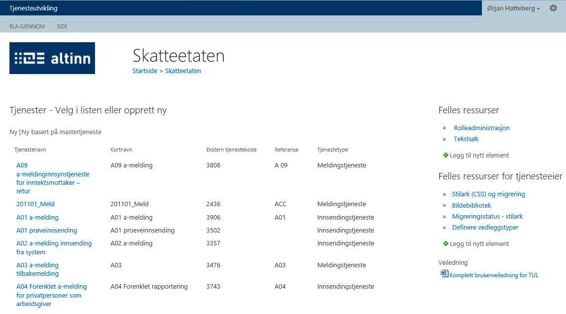 Figur 17 – Tjenesteeiers arbeidsflate Figur 17 – Tjenesteeiers arbeidsflate