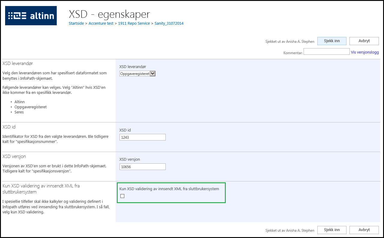 XSD validering XSD validering