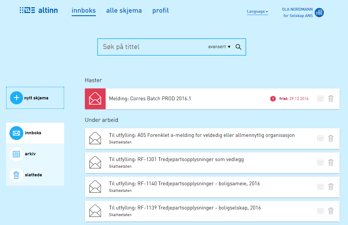 Bilde av innboks for virksomheter
