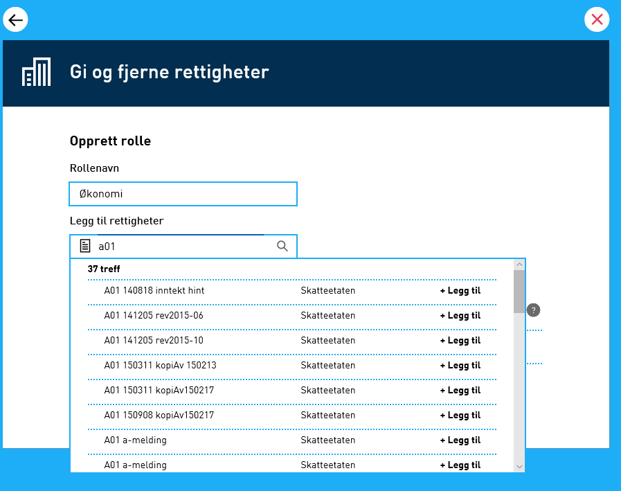 Søk opp tjeneste